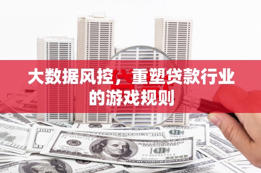 云阳大数据风控，重塑贷款行业的游戏规则