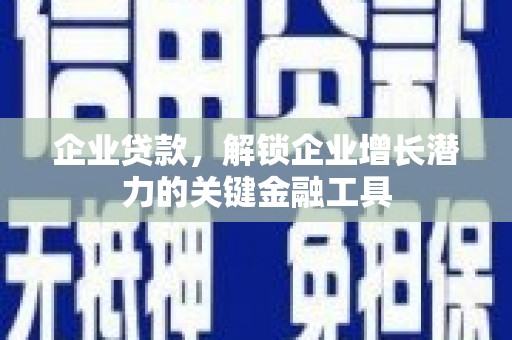云阳企业贷款，解锁企业增长潜力的关键金融工具