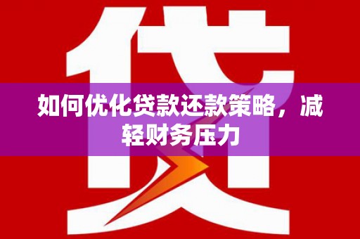 云阳如何优化贷款还款策略，减轻财务压力